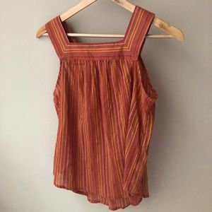 Orange & striped tank (Madewell)